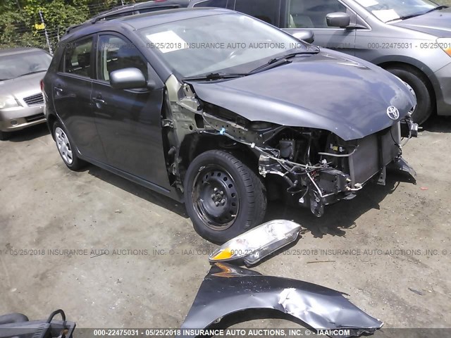 2T1KU4EE4AC311916 - 2010 TOYOTA COROLLA MATRIX  GRAY photo 1