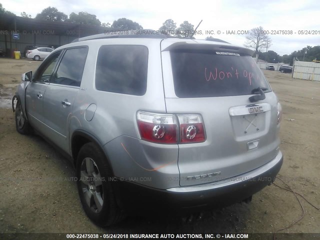 1GKLRMEDXAJ176110 - 2010 GMC ACADIA SLT-1 Silber Foto 3