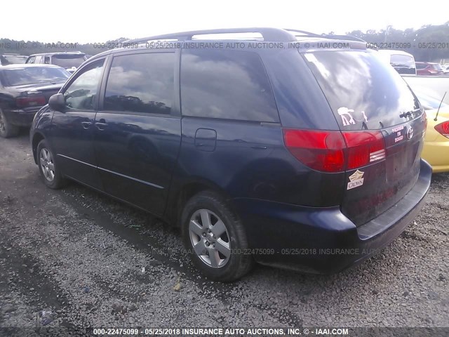 5TDZA23C14S169176 - 2004 TOYOTA SIENNA CE/LE BLUE photo 3