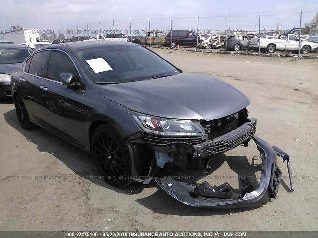 1HGCR2F56EA276722 - 2014 HONDA ACCORD SPORT GRAY photo 1