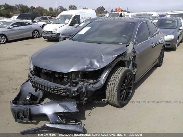 1HGCR2F56EA276722 - 2014 HONDA ACCORD SPORT Сұр фото 2