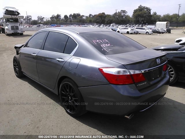 1HGCR2F56EA276722 - 2014 HONDA ACCORD SPORT GRAY photo 3