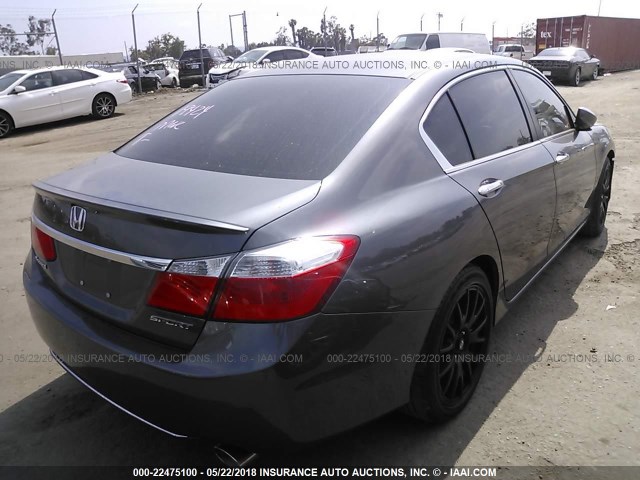 1HGCR2F56EA276722 - 2014 HONDA ACCORD SPORT GRAY photo 4