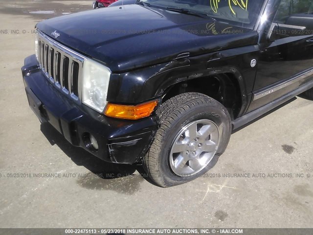 1J8HG58246C193738 - 2006 JEEP COMMANDER LIMITED BLACK photo 6