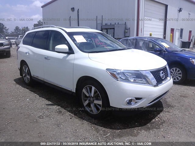 5N1AR2MN9FC610848 - 2015 NISSAN PATHFINDER S/SV/SL/PLATINUM 白色 照片 1