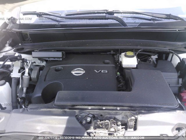 5N1AR2MN9FC610848 - 2015 NISSAN PATHFINDER S/SV/SL/PLATINUM 白色 照片 10