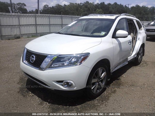 5N1AR2MN9FC610848 - 2015 NISSAN PATHFINDER S/SV/SL/PLATINUM 白色 照片 2