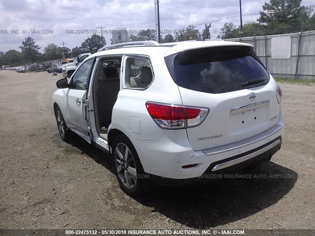 5N1AR2MN9FC610848 - 2015 NISSAN PATHFINDER S/SV/SL/PLATINUM 白色 照片 3