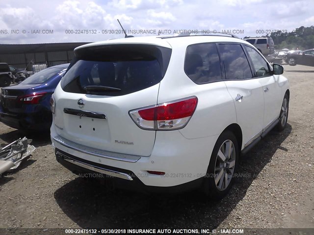 5N1AR2MN9FC610848 - 2015 NISSAN PATHFINDER S/SV/SL/PLATINUM 白色 照片 4