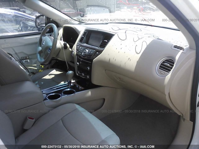 5N1AR2MN9FC610848 - 2015 NISSAN PATHFINDER S/SV/SL/PLATINUM 白色 照片 5