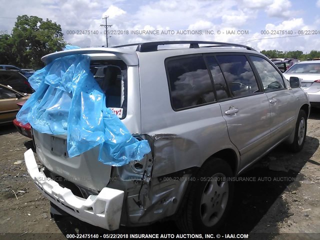 JTEEP21A950085671 - 2005 TOYOTA HIGHLANDER LIMITED SILVER photo 4