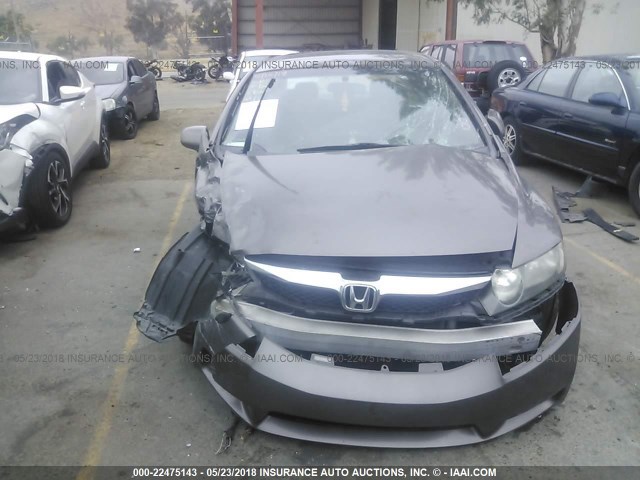 1HGFA16909L020877 - 2009 HONDA CIVIC EXL GRAY photo 6