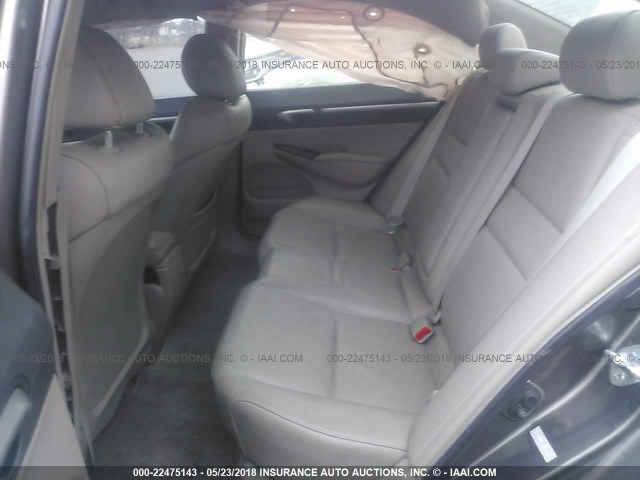 1HGFA16909L020877 - 2009 HONDA CIVIC EXL GRAY photo 8