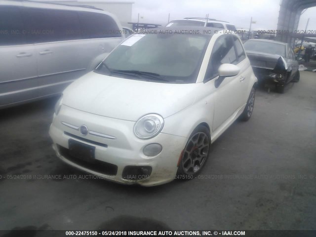 3C3CFFBR8CT352409 - 2012 FIAT 500 SPORT TAN photo 2