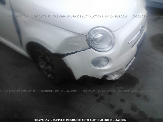 3C3CFFBR8CT352409 - 2012 FIAT 500 SPORT TAN photo 6