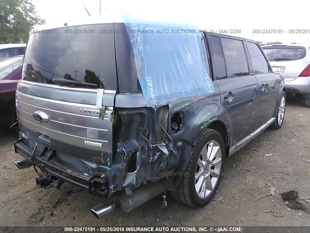 2FMHK6DT6ABA81327 - 2010 FORD FLEX LIMITED BLUE photo 4