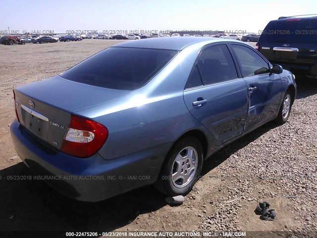 4T1BF32K03U557040 - 2003 TOYOTA CAMRY LE/XLE/SE 蓝色 照片 4