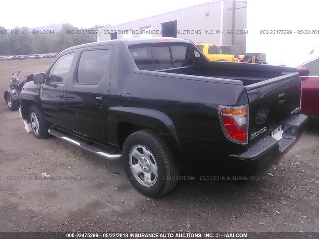 2HJYK16456H507845 - 2006 HONDA RIDGELINE RTS BLACK photo 3