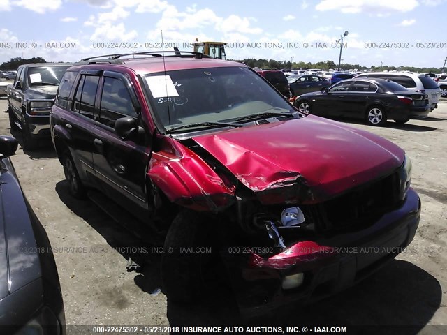 1GNDS13S722108791 - 2002 CHEVROLET TRAILBLAZER  RED photo 1