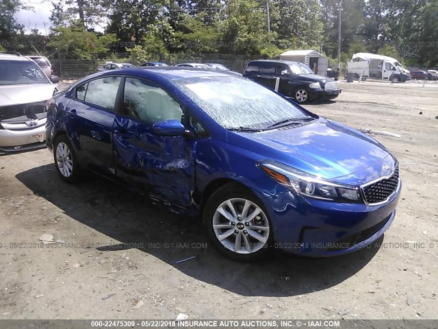 3KPFL4A75HE126099 - 2017 KIA FORTE LX/S BLUE photo 1