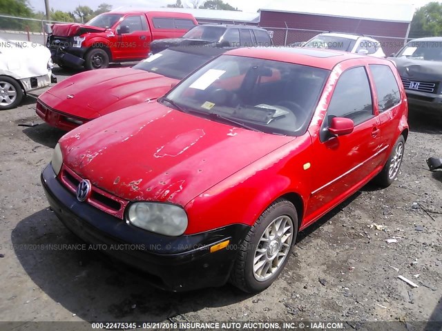 WVWDE31J1XW680560 - 1999 VOLKSWAGEN GTI VR6 RED photo 2