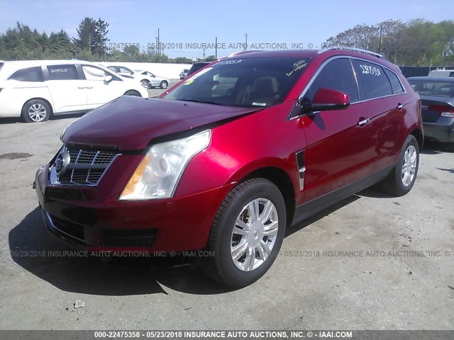 3GYFNDEY2AS533179 - 2010 CADILLAC SRX LUXURY COLLECTION RED photo 2