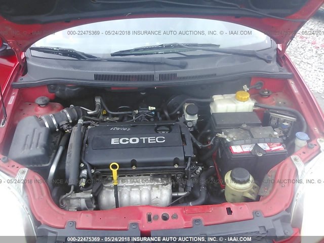 KL1TD56E79B615607 - 2009 CHEVROLET AVEO LS/LT 红色 照片 10