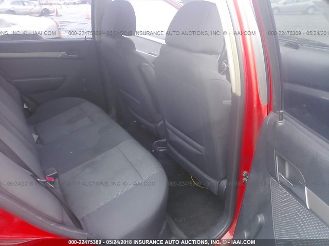 KL1TD56E79B615607 - 2009 CHEVROLET AVEO LS/LT RED photo 8