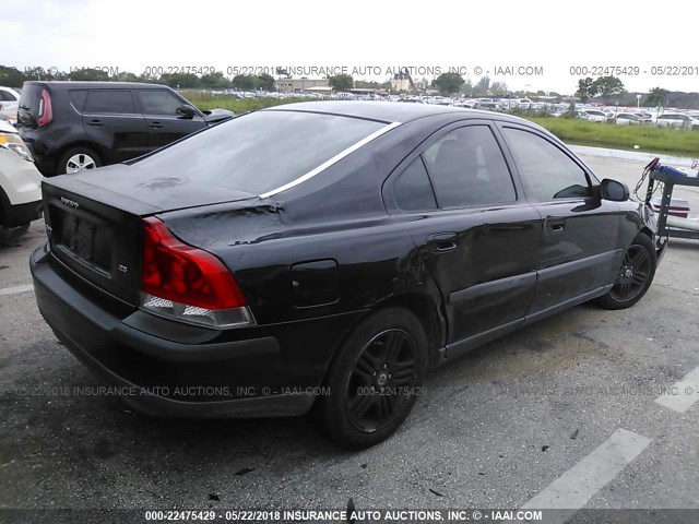 YV1RS61T442345338 - 2004 VOLVO S60 BLACK photo 4