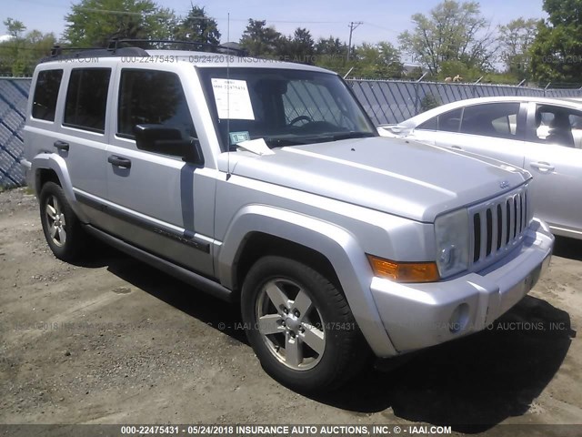 1J8HG48N96C264498 - 2006 JEEP COMMANDER SILVER photo 1