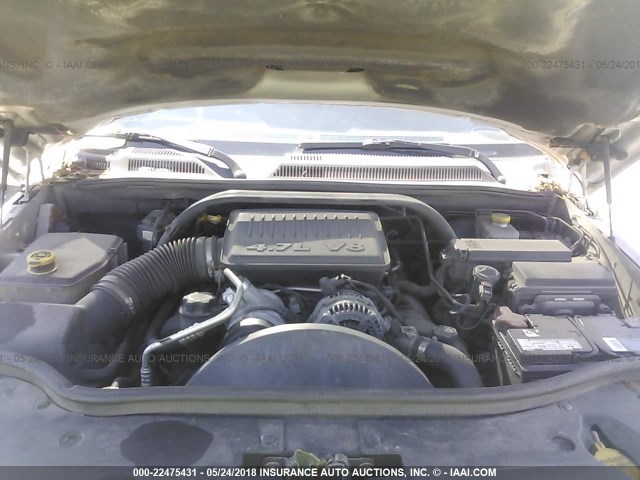 1J8HG48N96C264498 - 2006 JEEP COMMANDER SILVER photo 10