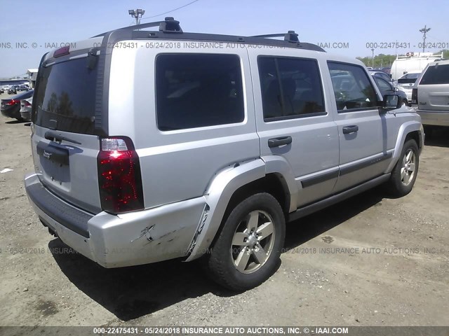 1J8HG48N96C264498 - 2006 JEEP COMMANDER SILVER photo 4
