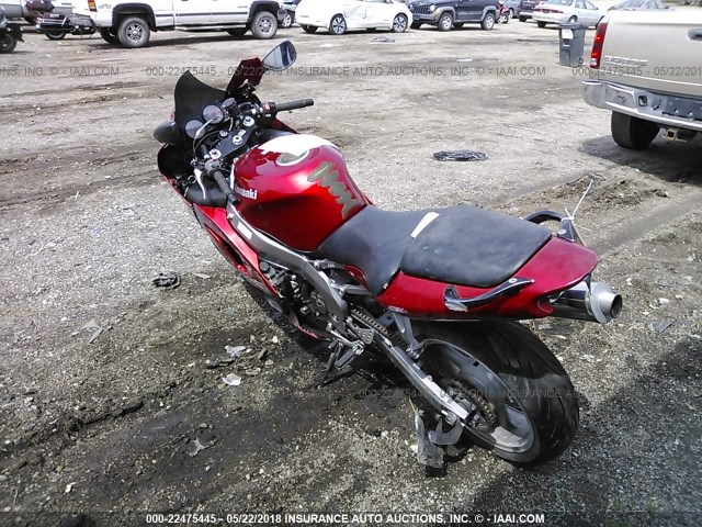 JKAZX4J147A069967 - 2007 KAWASAKI ZX600 J1 RED photo 3