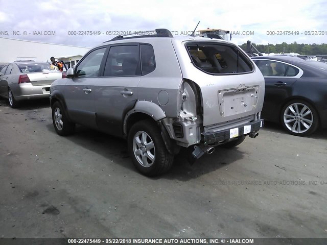 KM8JN72D55U103134 - 2005 HYUNDAI TUCSON GLS/LX SILVER photo 3