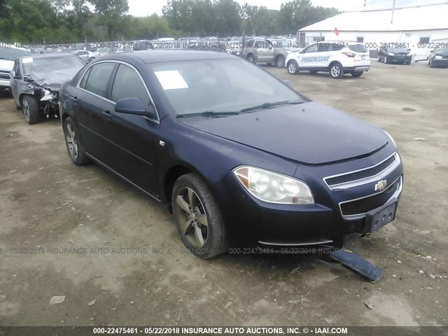 1G1ZJ57B08F227666 - 2008 CHEVROLET MALIBU 2LT BLUE photo 1