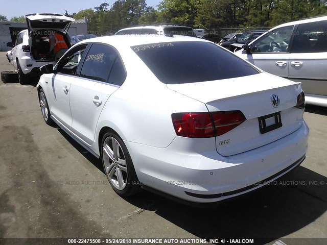 3VW4T7AJ0HM342501 - 2017 VOLKSWAGEN JETTA GLI WHITE photo 3