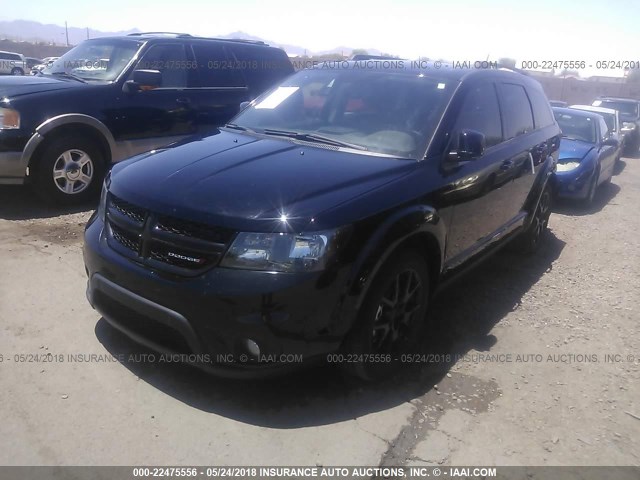 3C4PDCBG1HT501220 - 2017 DODGE JOURNEY SXT BLACK photo 2