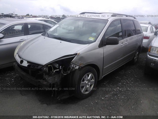 5TDZA23C96S445185 - 2006 TOYOTA SIENNA CE/LE TAN photo 2