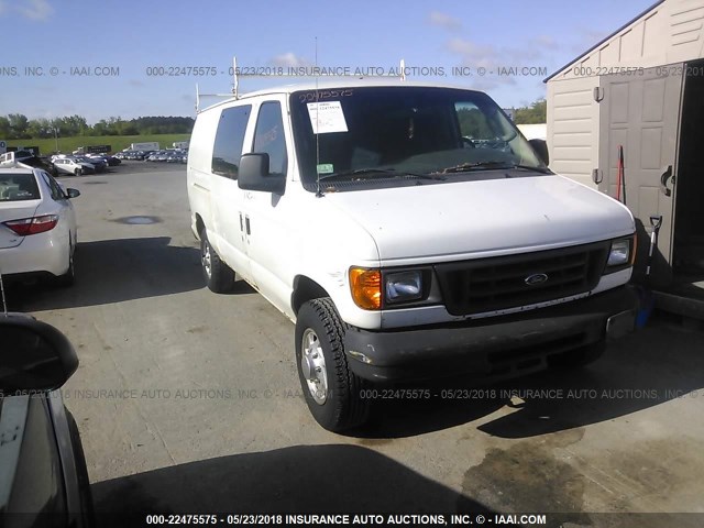 1FTNE24W95HA07958 - 2005 FORD ECONOLINE E250 VAN WHITE photo 1