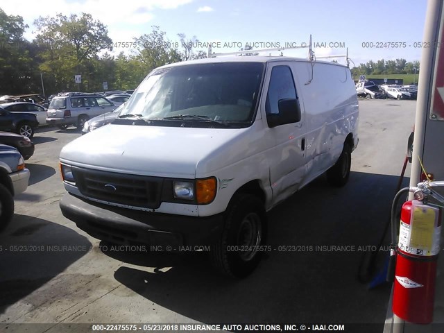 1FTNE24W95HA07958 - 2005 FORD ECONOLINE E250 VAN WHITE photo 2