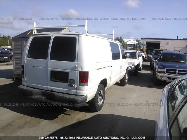 1FTNE24W95HA07958 - 2005 FORD ECONOLINE E250 VAN WHITE photo 4