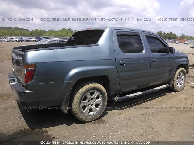 2HJYK16526H528189 - 2006 HONDA RIDGELINE RTL GRAY photo 4