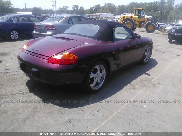 WP0CA298XYU622303 - 2000 PORSCHE BOXSTER BURGUNDY photo 4