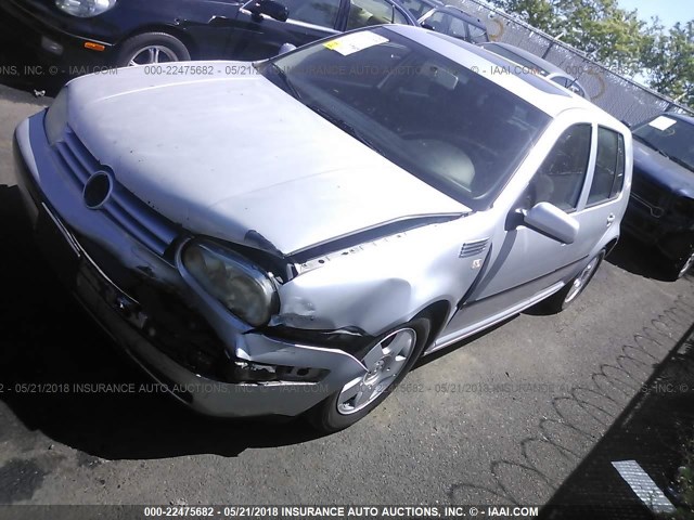 9BWGB61J124070515 - 2002 VOLKSWAGEN GOLF GLS SILVER photo 2