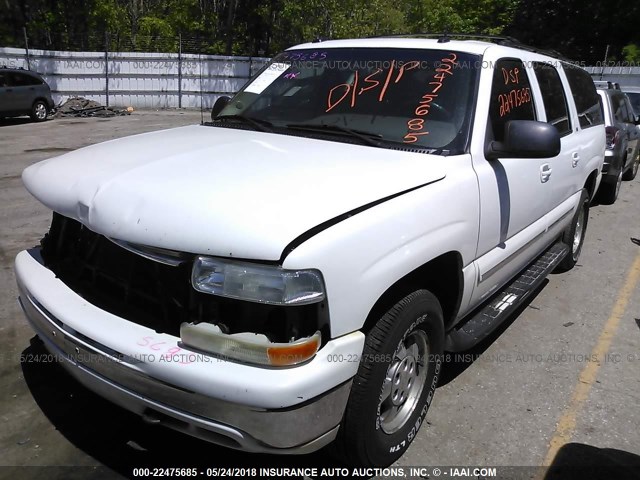 1GNFK16Z93J258796 - 2003 CHEVROLET SUBURBAN K1500 WHITE photo 2