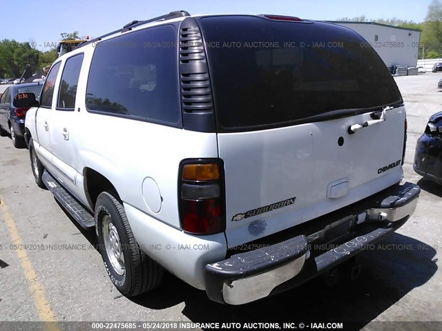 1GNFK16Z93J258796 - 2003 CHEVROLET SUBURBAN K1500 WHITE photo 3