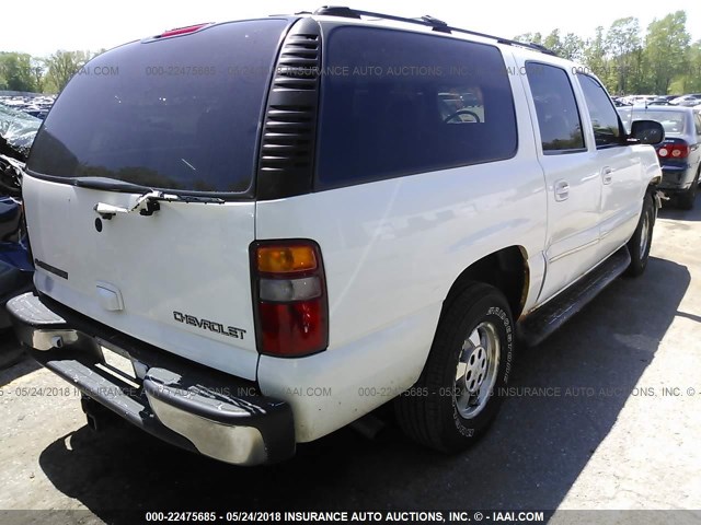 1GNFK16Z93J258796 - 2003 CHEVROLET SUBURBAN K1500 WHITE photo 4