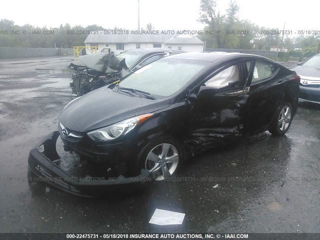 KMHDH4AEXDU572618 - 2013 HYUNDAI ELANTRA GLS/LIMITED BLACK photo 2