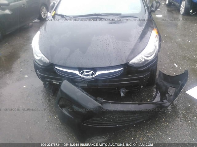 KMHDH4AEXDU572618 - 2013 HYUNDAI ELANTRA GLS/LIMITED BLACK photo 6