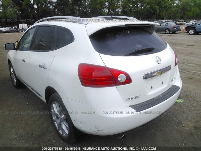 JN8AS5MV9BW251119 - 2011 NISSAN ROGUE S/SV/KROM WHITE photo 3